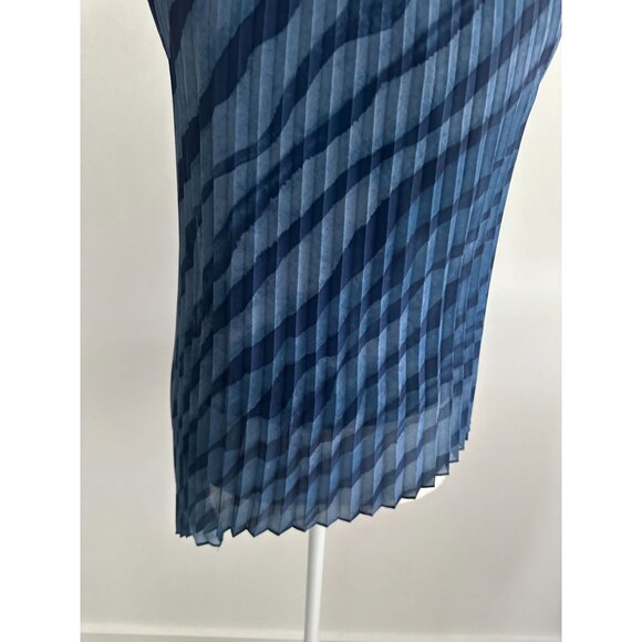 HALSTON Women's Blue Asymmetrical Tank Top Size XS - Picture 6 of 9